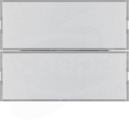 KNX e/s K.x aluminium Przycisk 2-krotny z polem opisowym