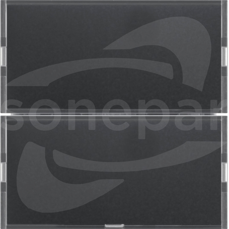 KNX e/s B.x antracyt aluminium Przycisk 2-krotny z polem opisowym