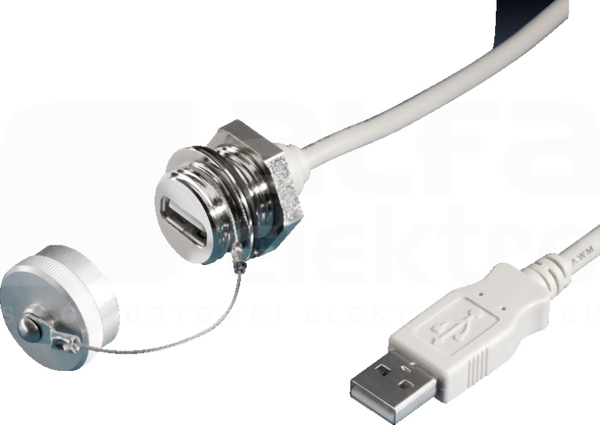 SZ USB (2,0m) Przedłużacz z przył.ściennym