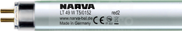 LT 49W T5-HQ/0152 G5 czerwony Świetlówka T5 COLOUR