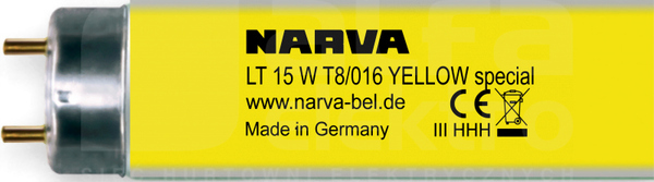 LT 15W/016 G13 żółty Świetlówka T8 COLOUR