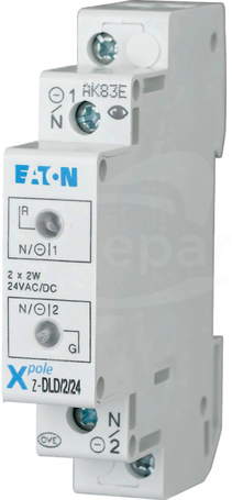 Z-DLD/WH24 24V biały/biały Lampka kontrolna podwójna