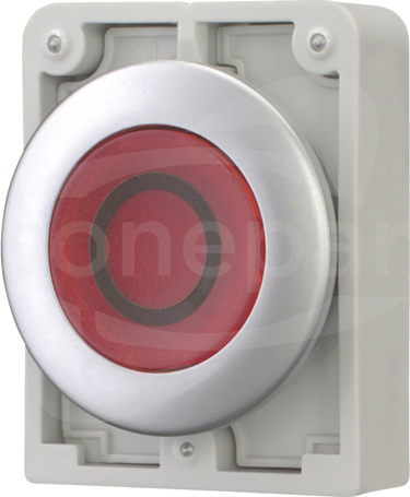 M30C-FDL-R-X0 30mm czerwony Przycisk płaski