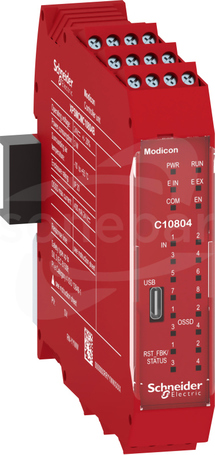 XPSMCMC10804B 8 WE 4 OSSD śrubowy + podstawa Kontroler