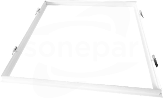 600x600mm z klipsami aluminium biały Ramka podtynkowa