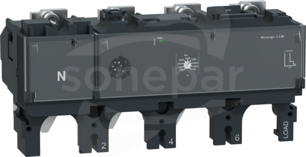 Micrologic 1.3M, 320A, 4P3D, do NSX400 Zabezpieczenie elektroniczne