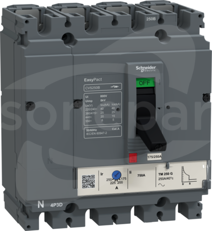CVS160B TM100G 4P 25kA 100A Wyłącznik EasyPact CVS 4P