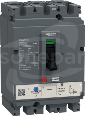 CVS100F TM80D 3P 36kA 80A Wyłącznik EasyPact CVS 3P