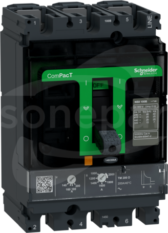 NSX100B AC 3P3D 25A TMD Wyłącznik Compact 25kA