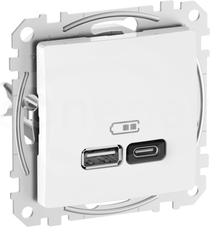 SEDNA DESIGN USB A+C 45W biały Gniazdo ładowania