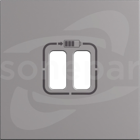 NILOE STEP USB A+A 2,4A aluminium Plakietka