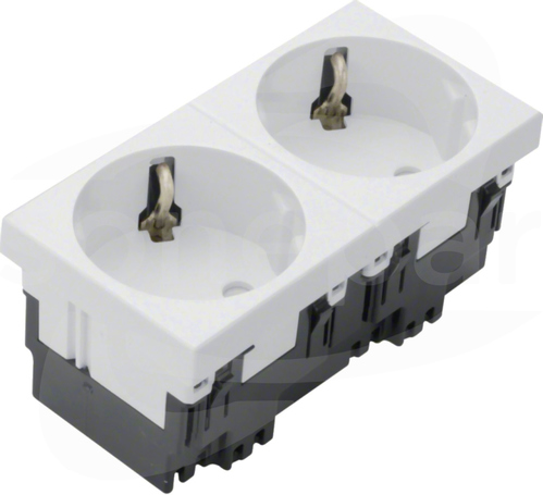 GB-EG 45x45 biały Gniazdo SCHUKO 2-krotne