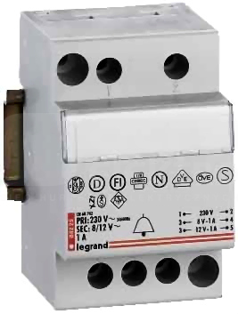 TR 308 230V/12V/8V Transformator dzwonkowy