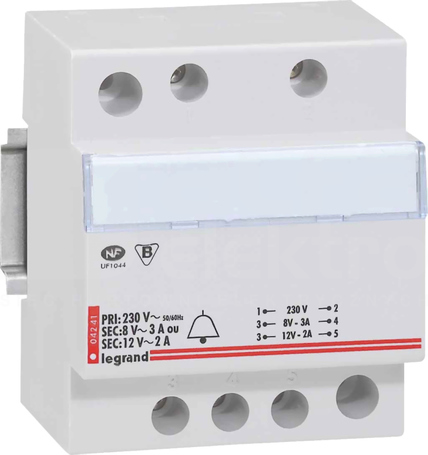 TR 323 230V/12V/8V Transformator dzwonkowy