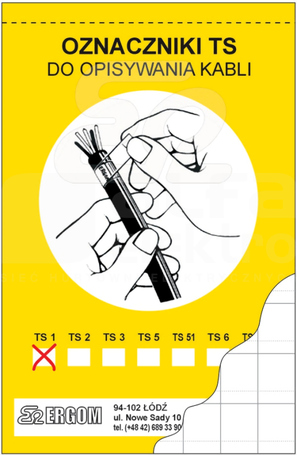 TS3 20x15 (100szt) Oznacznik samoprzylepny
