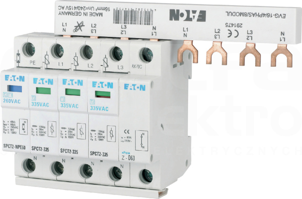 SPCT2-460-3+NPE/BB 3P+N 20kA Ogranicznik przepięć
