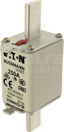 WT/NH-1 gL/gG 250A 500V Wkładka bezpiecznikowa NH podw.wskaźnik