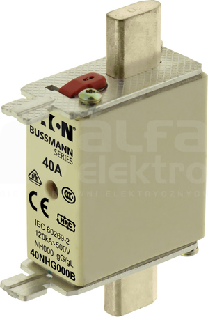 WT/NH-000 gL/gG 40A 500V Wkładka bezpiecznikowa NH podw.wskaźnik
