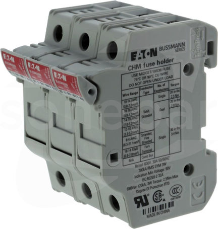 CHM3DU 3P 32A 690V MFH 10x38 Podstawa bezpiecznikowa