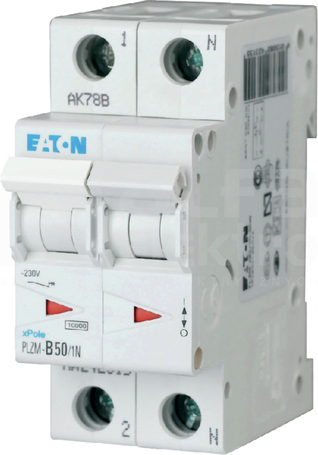 PLZM-C50/1N-MW 1P+N C50A 10kA Wyłącznik nadprądowy