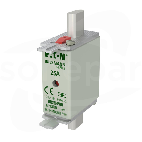 WT/NH-000 aM 25A 690V Wkładka bezpiecznikowa NH podwójny wskaźnik
