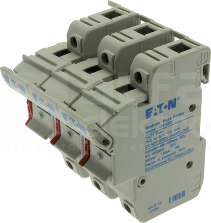 CH143DIU 3P 50A 690VAC 14x51 Podstawa bezpiecznikowa