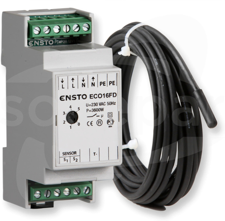 ECO 16FD 16A Termostat podłogowy DIN