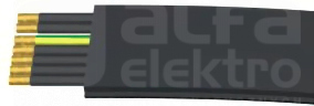7G4 HALOGENFRE czarny Przewód płaski