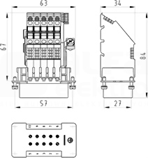 BAS SAS KR 10 4,0 50 Adapter wielopolowy