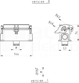 BAS GUT GU 24 M25 50 A1 Obudowa dolna