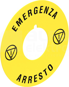 LPXAU114 EMERGENZA/ARRESTO Pierścień przycisku grzybk.