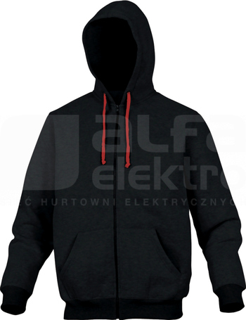 CENTO czarno-czerwony M Bluza z kapturem