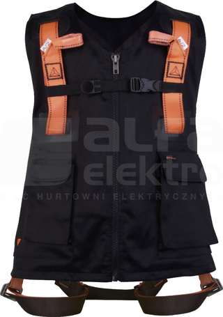 HAR12GILNO czarny S/M/L Szelki 2-punkt+kamizelka