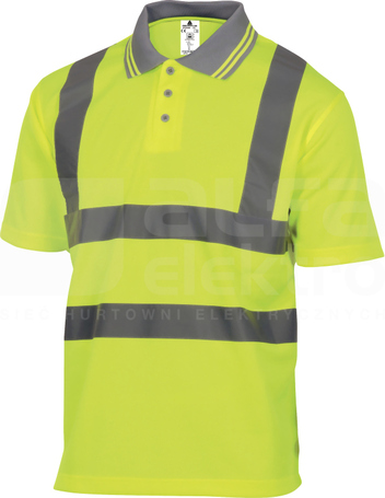 OFFSHORE żółty fluo XXL Polo ostrzegawcze z krótkimi rękawami