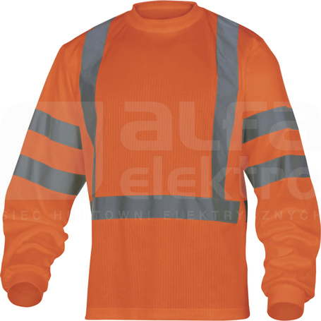 RUDDER pomarańczowy fluo L T-shirt ostrzegawczy z długimi rękawami