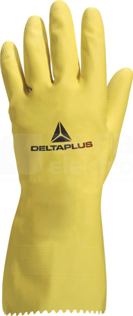 PICAFLOR VE240 żółty 6/7 Rękawice gospodarcze lateksowe flokowane