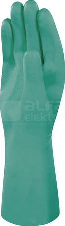 NITREX VE801 zielony 11 Rękawice nitrylowe flokowane