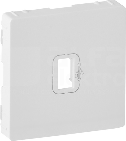 VALENA LIFE USB biały Plakietka gniazda USB z przewodem