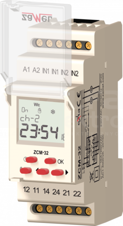 ZCM-32 Programator czasowy 2-kan.astronomiczny