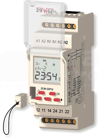 ZCM-32P/U 24-250VAC/30-300VDC Programator czasowy 2-kan.astronomiczny