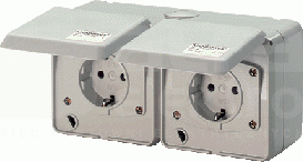 CEPEX 2x16A/2P+E IP44 Gniazdo natynkowe