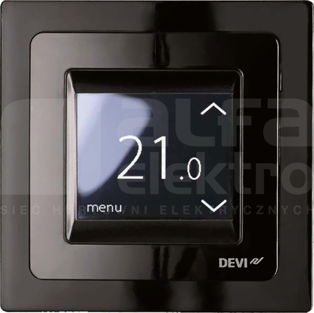 DEVIREG TOUCH RAL9005 czarny Termostat programowalny dotykowy