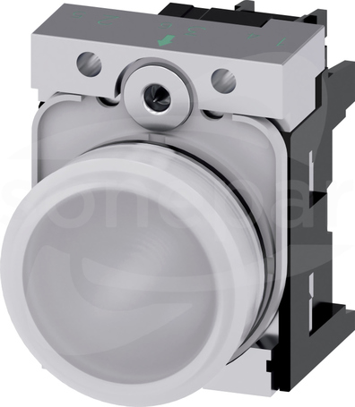 SIRIUS ACT 22mm 230VAC biały Lampka sygnalizacyjna+bl.LED metal