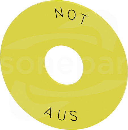 SIRIUS ACT żółty NOT-AUS Etykieta podkładkowa 75mm