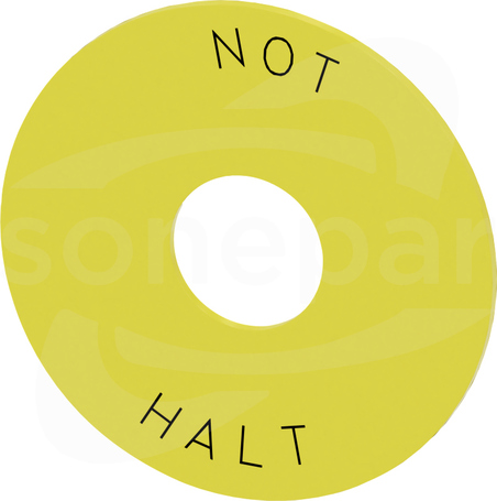 SIRIUS ACT żółty NOT-HALT Etykieta podkładkowa 75mm