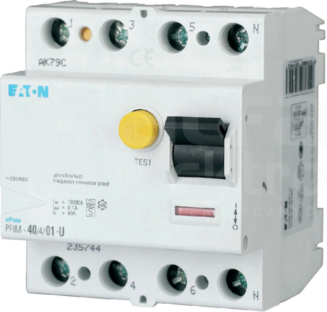 PFIM-40/4/01-U 4P 40A 100mA typ-U Wyłącznik różnicowoprądowy