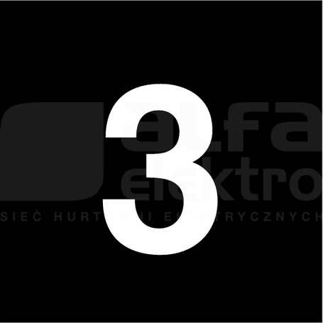 83TQ18 3 czarna TABLICZKA OPISOWA PRZYCISKU