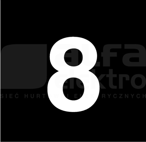 88TQ18 8 czarna TABLICZKA OPISOWA PRZYCISKU