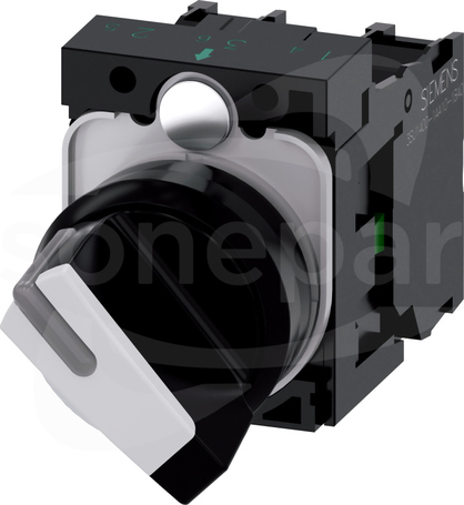 SIRIUS ACT 22mm O-I 1NO/1NC czar/bia Przełącznik z możl.podśw.tworzywo