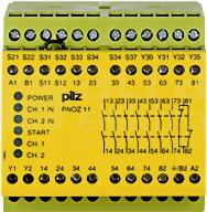 PNOZ 11 48VAC 24VDC 7n/o 1n/c Przekaźnik bezpieczeństwa wył.aw/drzwi och/kurt.św